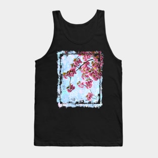 Japanese Cherry Blossom Sakura Tree Branch Collage Art 67 Tank Top